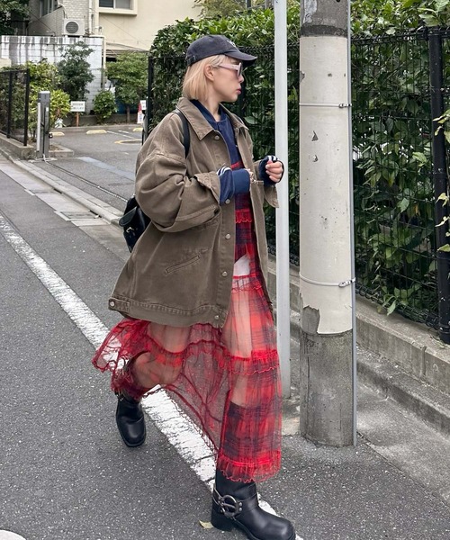 MENDL'S】ウォッシュ加工モンスターカバーオール（デニムジャケット