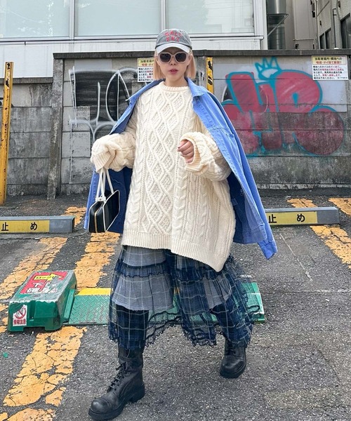 Alley Tokyo(アリートーキョー)の「【MENDL'S】ウォッシュ加工モンスターカバーオール(デニムジャケット・レディース・ブラウン/ブルー・FREE)」の22枚目の写真