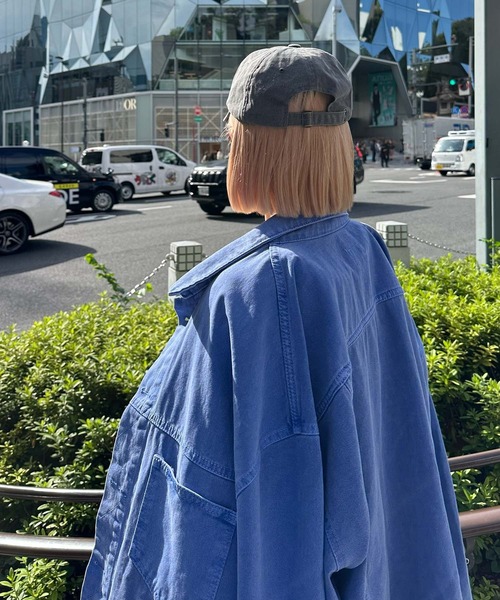 Alley Tokyo(アリートーキョー)の「【MENDL'S】ウォッシュ加工モンスターカバーオール(デニムジャケット・レディース・ブラウン/ブルー・FREE)」の6枚目の写真