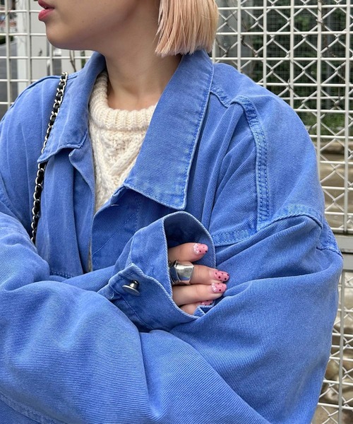 Alley Tokyo(アリートーキョー)の「【MENDL'S】ウォッシュ加工モンスターカバーオール(デニムジャケット・レディース・ブラウン/ブルー・FREE)」の17枚目の写真
