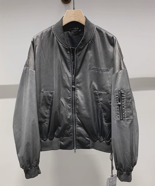 A'GEM/9×.kom『select/セレクト』GABSERINE BACK LOGO MA-1 JACKET