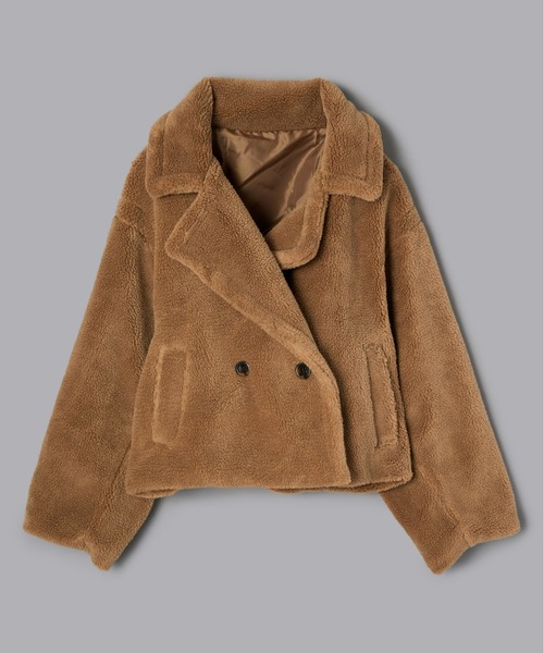 Olu.（オルドット）の「テーラードボアショートコート（その他アウター・レディース・ベージュ/ブラウン/アイボリー・FREE）」の17枚目の写真