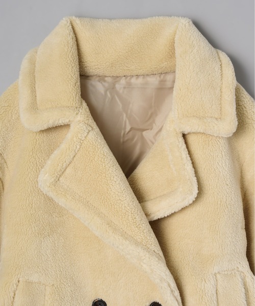 Olu.（オルドット）の「テーラードボアショートコート（その他アウター・レディース・ベージュ/ブラウン/アイボリー・FREE）」の19枚目の写真