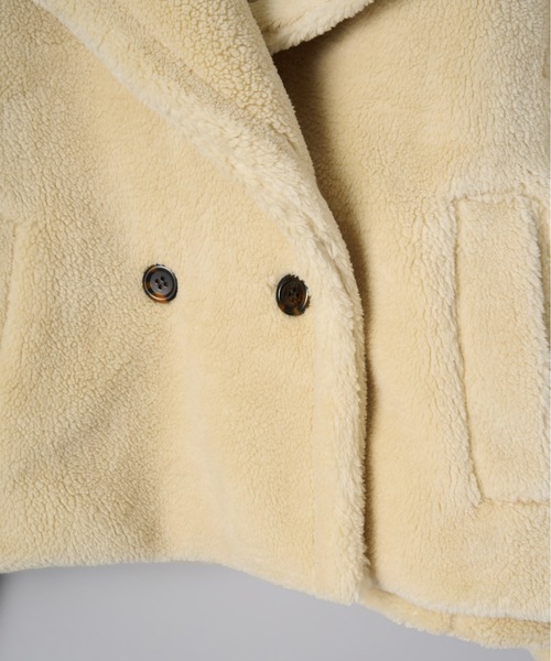 Olu.（オルドット）の「テーラードボアショートコート（その他アウター・レディース・ベージュ/ブラウン/アイボリー・FREE）」の20枚目の写真