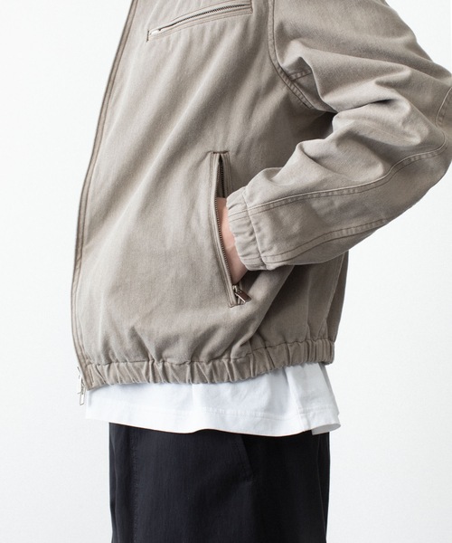 VEIN (ヴェイン)の「サルファーダイド チノクロス ワークJKT / SULFUR DYED CHINO CLOTH WORK JKT(ミリタリージャケット・メンズ・グレー/ベージュ/ブラック・2/1/3/4)」の5枚目の写真