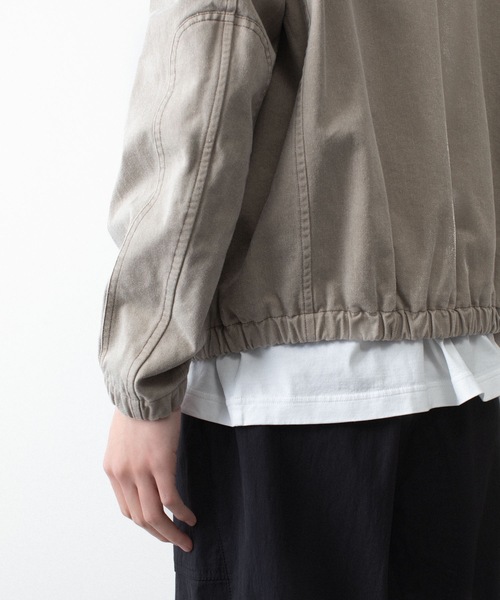 VEIN (ヴェイン)の「サルファーダイド チノクロス ワークJKT / SULFUR DYED CHINO CLOTH WORK JKT(ミリタリージャケット・メンズ・グレー/ベージュ/ブラック・2/1/3/4)」の6枚目の写真