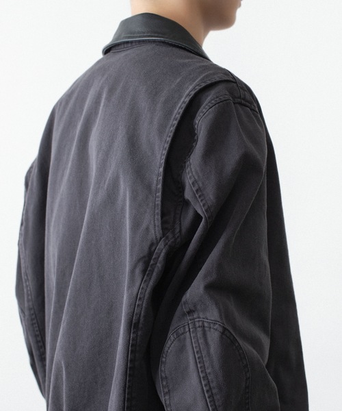 VEIN (ヴェイン)の「サルファーダイド チノクロス ワークJKT / SULFUR DYED CHINO CLOTH WORK JKT(ミリタリージャケット・メンズ・グレー/ベージュ/ブラック・2/1/3/4)」の8枚目の写真