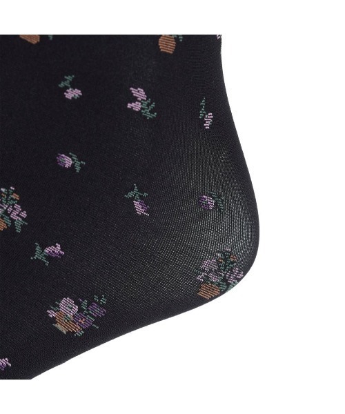 ANNA SUI（アナスイ）の「フローティングフラワーポットタイツ（タイツ/ストッキング・レディース・ダークグレー/ブラック・M～Ｌ）」の3枚目の写真