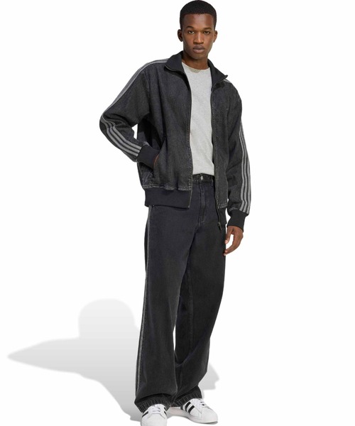 adidas（アディダス）の「adidas ADICOLOR DENIM FIREBIRD TRACK TOP / アディダス アディカラー デニム ファイヤーバード トラック トップ（その他アウター・メンズ・ブラック・M/L/XL/S/XXL）」の5枚目の写真