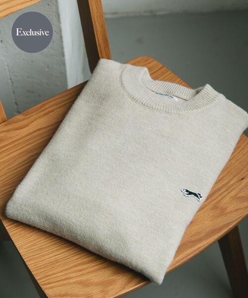 PENNEYS（ぺニーズ）の「『別注』PENNEYS×DOORS　THE FOX クルーネックスフレニット（ニット/セーター・メンズ・オフホワイト/ネイビー/レッド系その他/チャコールグレー・LARGE/MEDIUM/X-LARGE）」の2枚目の写真