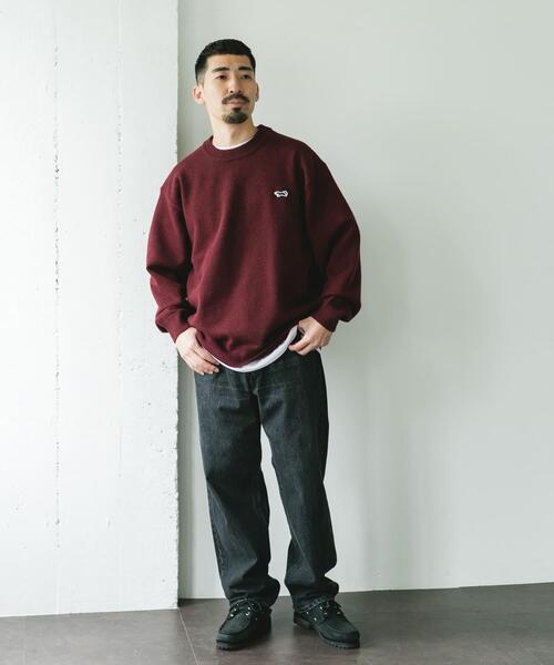 PENNEYS（ぺニーズ）の「『別注』PENNEYS×DOORS　THE FOX クルーネックスフレニット（ニット/セーター・メンズ・オフホワイト/ネイビー/レッド系その他/チャコールグレー・LARGE/MEDIUM/X-LARGE）」の7枚目の写真