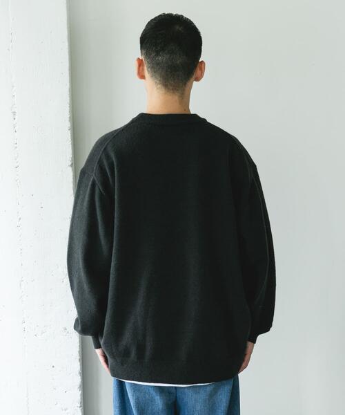 【美品】OHGA 黒スフレニット セール】『別注』PENNEYS×DOORS THE FOX クルーネックスフレニット