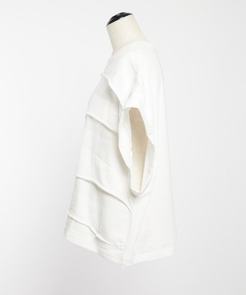 gomme（ゴム）の「ルーズパネルＴ（Tシャツ/カットソー・レディース・ホワイト/ブラック/チャコールグレー・MEDIUM）」の18枚目の写真