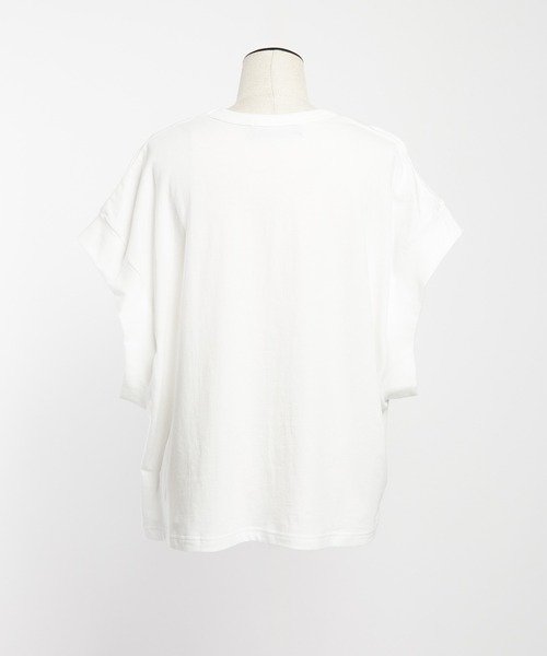 gomme（ゴム）の「ルーズパネルＴ（Tシャツ/カットソー・レディース・ホワイト/ブラック/チャコールグレー・MEDIUM）」の19枚目の写真