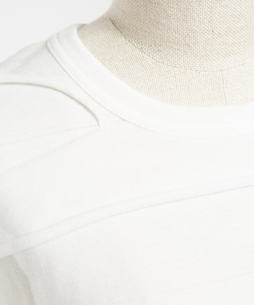 gomme（ゴム）の「ルーズパネルＴ（Tシャツ/カットソー・レディース・ホワイト/ブラック/チャコールグレー・MEDIUM）」の10枚目の写真