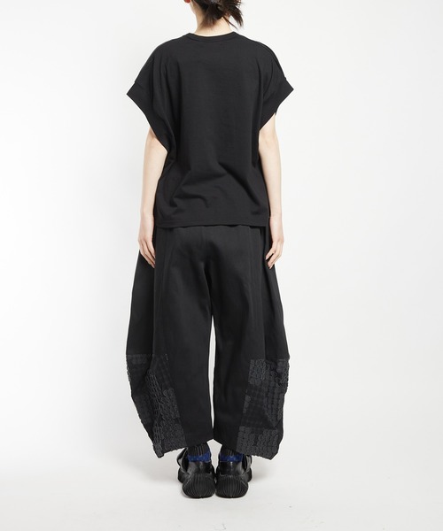 gomme（ゴム）の「ルーズパネルＴ（Tシャツ/カットソー・レディース・ホワイト/ブラック/チャコールグレー・MEDIUM）」の22枚目の写真