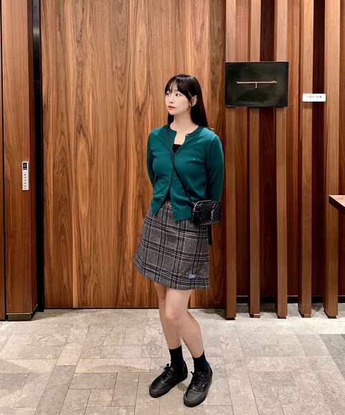 SELITIO(セレティオ)の「レディース ラベルポイントチェックウールスカート グレー(スカート・レディース・グレー・SMALL/MEDIUM/LARGE)」の5枚目の写真