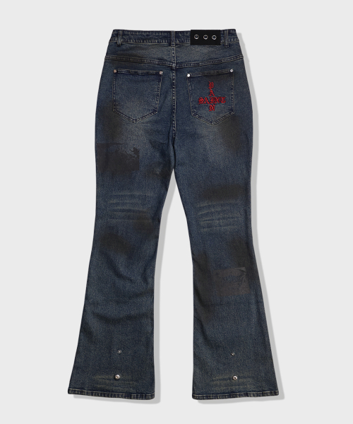 SAINTPAIN(セイントペイン)の「SP パンクフレアデニムパンツ ブルー(デニムパンツ・レディース・その他・MEDIUM/LARGE)」の2枚目の写真