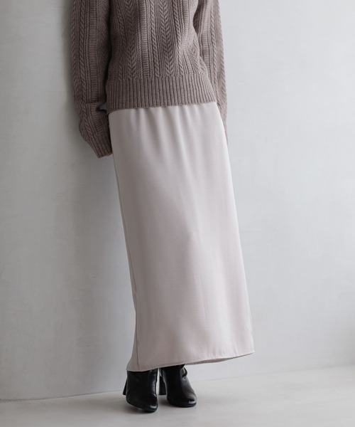 Andemiu（アンデミュウ）の「【WEB限定】アソートナロースカート631417（スカート・レディース・チャコールグレー/ブラック/ダークグリーン/ライトグリーン/アイボリー・FREE）」の11枚目の写真