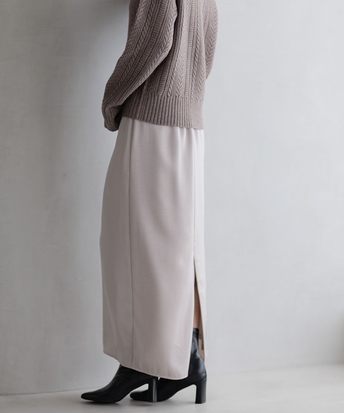 Andemiu（アンデミュウ）の「【WEB限定】アソートナロースカート631417（スカート・レディース・チャコールグレー/ブラック/ダークグリーン/ライトグリーン/アイボリー・FREE）」の13枚目の写真