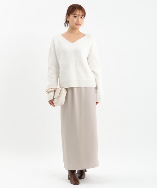 Andemiu（アンデミュウ）の「【WEB限定】アソートナロースカート631417（スカート・レディース・チャコールグレー/ブラック/ダークグリーン/ライトグリーン/アイボリー・FREE）」の14枚目の写真