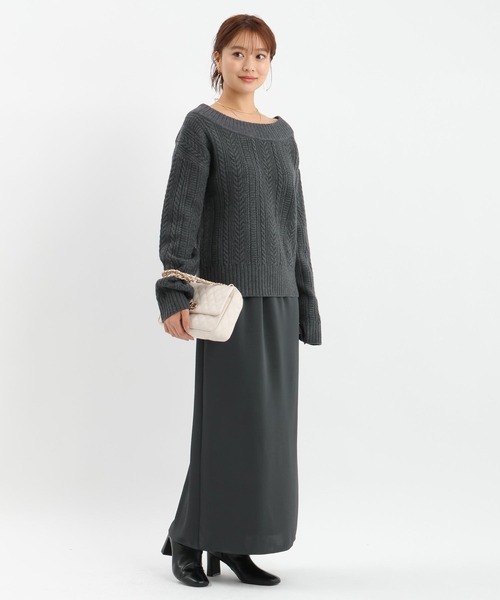 Andemiu（アンデミュウ）の「【WEB限定】アソートナロースカート631417（スカート・レディース・チャコールグレー/ブラック/ダークグリーン/ライトグリーン/アイボリー・FREE）」の17枚目の写真