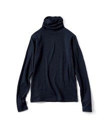 Live in comfort | 【おはだが気になるみんなへ】リブ　イン　コンフォート　コットンシルクのダブルガーゼ天じくで作った　ふわふわ肌心地の寄り添いタートルトップス(Tシャツ/カットソー)