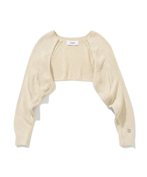 KNITTED（ニッティド）の「(W) サマー ブークル ボレロ カーディガン リネン（カーディガン/ボレロ）」