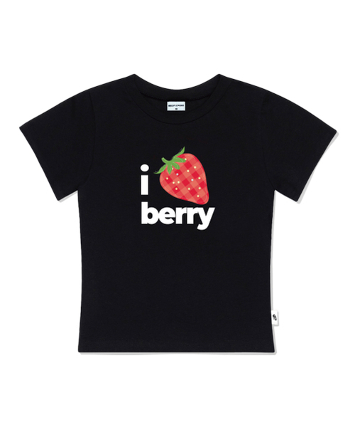 PAGESIISII(ページシシ)の「アイストロベリープリンティングスリムフィット半袖Tシャツブラック(Tシャツ/カットソー・レディース・その他・MEDIUM)」の2枚目の写真