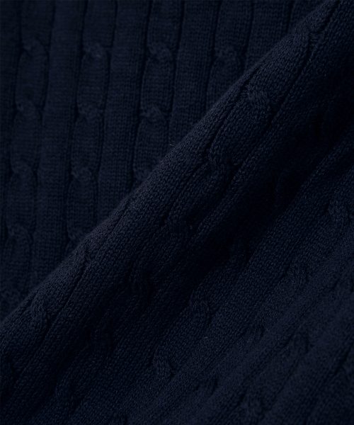 YALE(イェール)の「ウィメンズケーブルポロニット_ネイビー(ニット/セーター・レディース・その他・SMALL/MEDIUM/LARGE)」の5枚目の写真