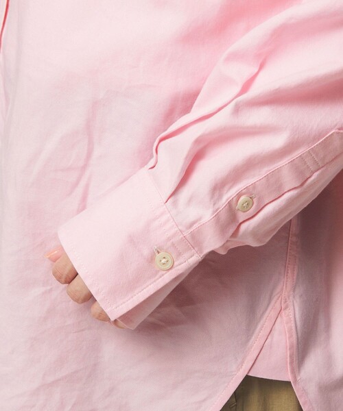 green label relaxing（グリーンレーベルリラクシング）の「［size SHORTあり］オックス オーバー シャツ（シャツ/ブラウス・レディース・ライトピンク/ライトブルー/イエロー/ネイビー・FREE/SHORT）」の8枚目の写真