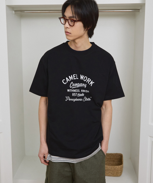 CAMEL WORK(キャメルワーク)の「ウィットネスA.半袖Tシャツ(ブラック)(Tシャツ/カットソー・メンズ・その他・MEDIUM/LARGE/X-LARGE)」の1枚目の写真
