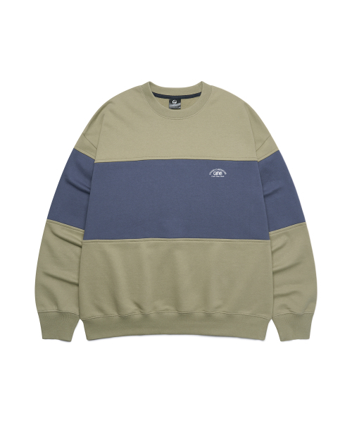 CAMEL WORK（キャメルワーク）の「NO.123 ブロッククルーネックスウェットシャツ（カーキ）（スウェット・メンズ・その他・MEDIUM/LARGE/X-LARGE）」の2枚目の写真