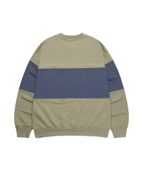 CAMEL WORK（キャメルワーク）の「NO.123 ブロッククルーネックスウェットシャツ（カーキ）（スウェット・メンズ・その他・MEDIUM/LARGE/X-LARGE）」の3枚目の写真