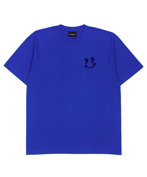 BLACK BLOND（ブラック ブロンド）の「ビビディクラシックスマイルロゴTシャツ（ブルー）（Tシャツ/カットソー・レディース・その他・LARGE/MEDIUM/X-LARGE/XX-LARGE/XXX-LARGE）」の2枚目の写真