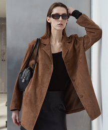 Italian suede Classic Blazer_Mocha Mousse