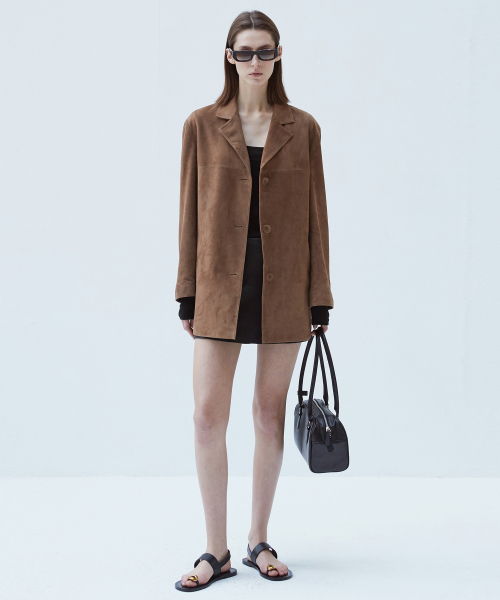 VERDEMAR(ベルデマール)の「Italian suede Classic Blazer_Mocha Mousse(ライダースジャケット・レディース・その他・MEDIUM/SMALL)」の2枚目の写真