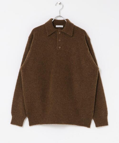URBAN RESEARCH DOORS（アーバンリサーチドアーズ）の「ブークレ ニットポロシャツ（ニット/セーター・メンズ・ネイビー/ブラウン/ブラック・LARGE/MEDIUM）」の10枚目の写真