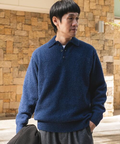 yori ミニフリルポロニット　ネイビー yori ミニフリルポロニット ネイビー