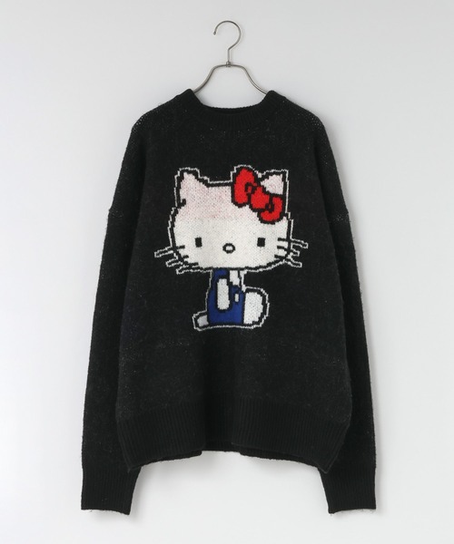 LOWRYS FARM（ローリーズファーム）の「【HELLO KITTY】BIGプルオーバー　606738（ニット/セーター・レディース・チャコールグレー/ブラック・FREE）」の13枚目の写真