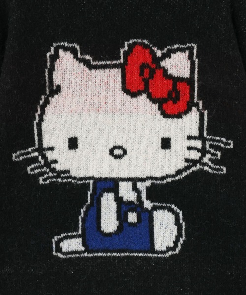 LOWRYS FARM（ローリーズファーム）の「【HELLO KITTY】BIGプルオーバー　606738（ニット/セーター・レディース・チャコールグレー/ブラック・FREE）」の7枚目の写真