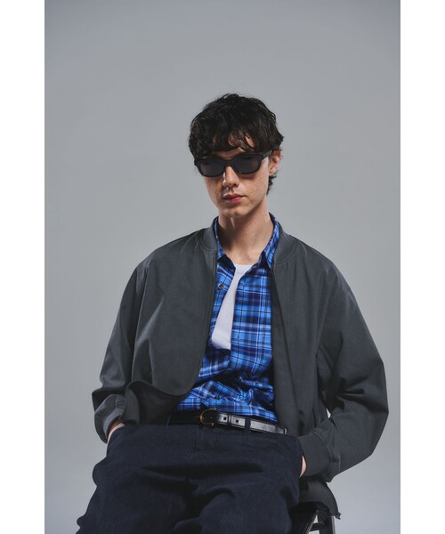 green label relaxing（グリーンレーベルリラクシング）の「FREELITCH リブ ブルゾン -2WAYストレッチ・吸水速乾-（ブルゾン・メンズ・コバルトブルー/ダークブラウン/ブラック・XL/L/M/S）」の3枚目の写真