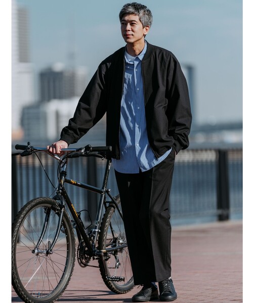 green label relaxing（グリーンレーベルリラクシング）の「FREELITCH リブ ブルゾン -2WAYストレッチ・吸水速乾-（ブルゾン・メンズ・コバルトブルー/ダークブラウン/ブラック・XL/L/M/S）」の2枚目の写真