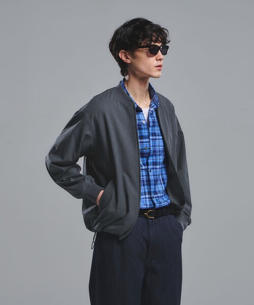 green label relaxing（グリーンレーベルリラクシング）の「FREELITCH リブ ブルゾン -2WAYストレッチ・吸水速乾-（ブルゾン・メンズ・コバルトブルー/ダークブラウン/ブラック・XL/L/M/S）」の15枚目の写真