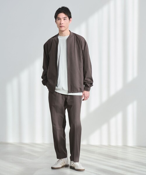 green label relaxing（グリーンレーベルリラクシング）の「FREELITCH リブ ブルゾン -2WAYストレッチ・吸水速乾-（ブルゾン・メンズ・コバルトブルー/ダークブラウン/ブラック・XL/L/M/S）」の10枚目の写真