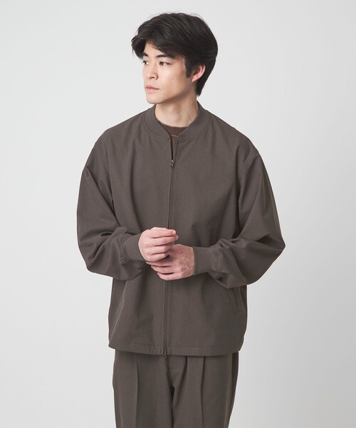 green label relaxing（グリーンレーベルリラクシング）の「FREELITCH リブ ブルゾン -2WAYストレッチ・吸水速乾-（ブルゾン・メンズ・コバルトブルー/ダークブラウン/ブラック・XL/L/M/S）」の6枚目の写真