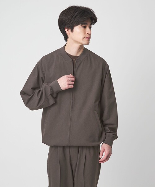 green label relaxing（グリーンレーベルリラクシング）の「FREELITCH リブ ブルゾン -2WAYストレッチ・吸水速乾-（ブルゾン・メンズ・コバルトブルー/ダークブラウン/ブラック・XL/L/M/S）」の7枚目の写真