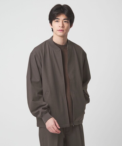 green label relaxing（グリーンレーベルリラクシング）の「FREELITCH リブ ブルゾン -2WAYストレッチ・吸水速乾-（ブルゾン・メンズ・コバルトブルー/ダークブラウン/ブラック・XL/L/M/S）」の8枚目の写真