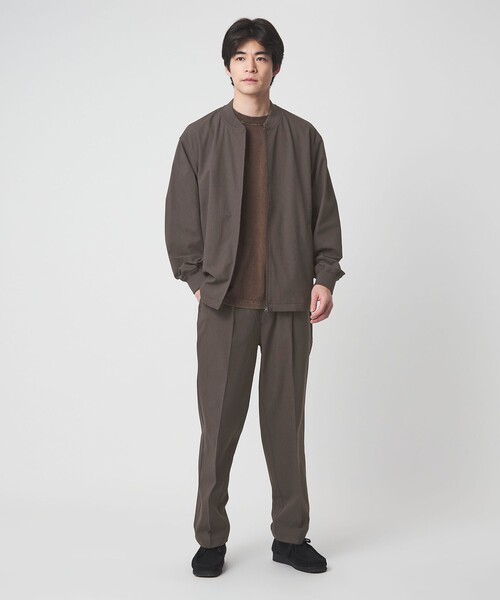 green label relaxing（グリーンレーベルリラクシング）の「FREELITCH リブ ブルゾン -2WAYストレッチ・吸水速乾-（ブルゾン・メンズ・コバルトブルー/ダークブラウン/ブラック・XL/L/M/S）」の9枚目の写真