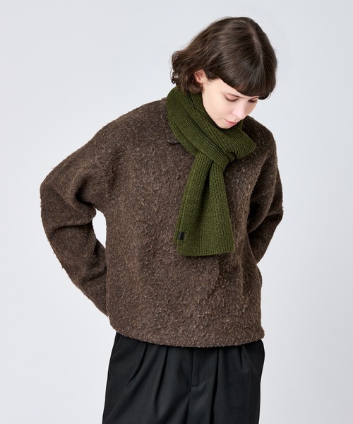 WETTEMPT（ウィテンプト）の「SHORT RIB MUFFLER / ショートリブマフラー（マフラー・メンズ・カーキ/チャコールグレー/オレンジ/ダークブラウン・FREE）」の3枚目の写真